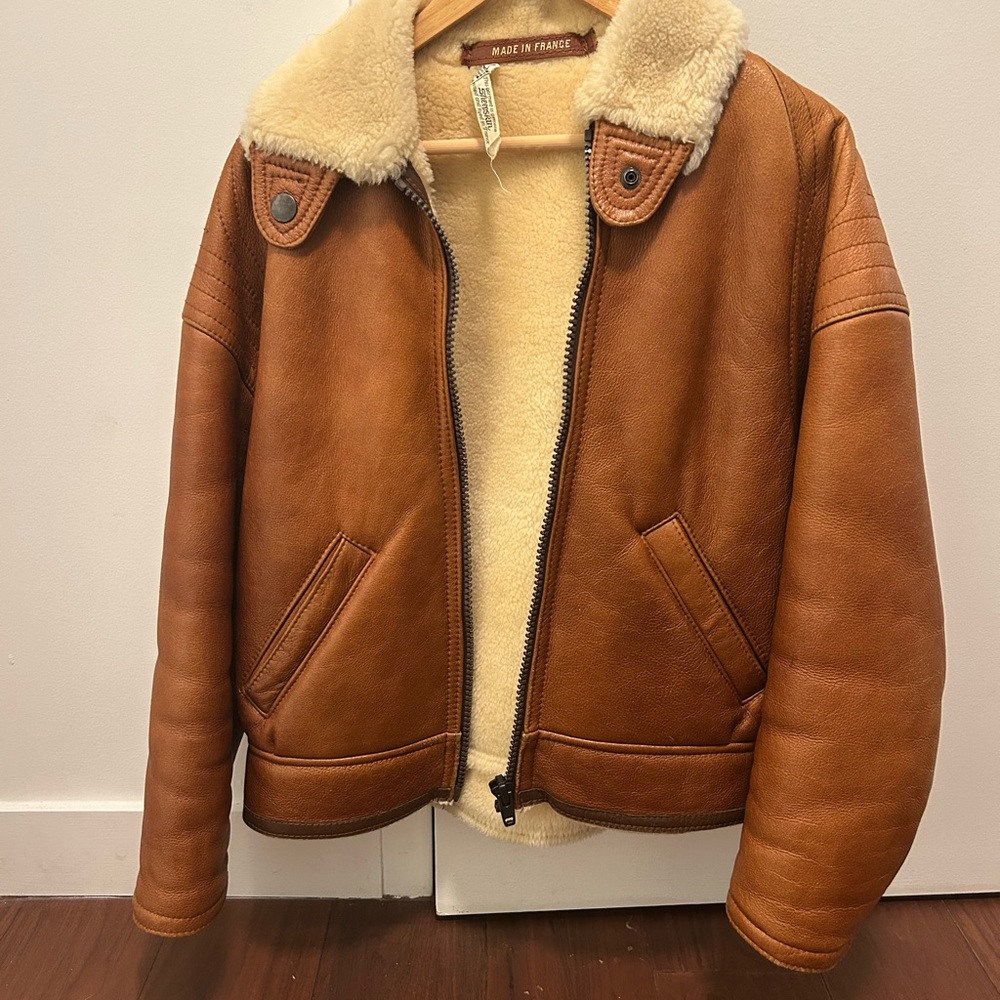 Vintage Jekel for Paris at Bloomingdale’s Brown Shearling Jacket Size Medium